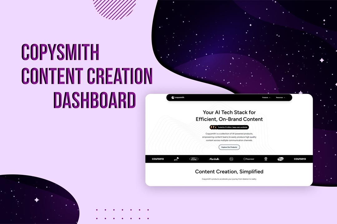 Copysmith Content Creation Dashboard