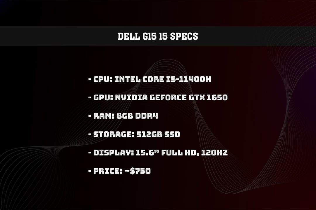 Dell G15 15 Specs