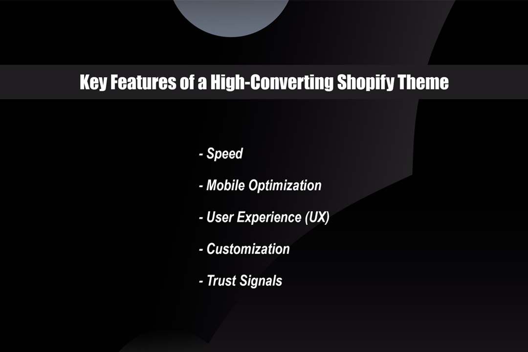 Features like speed, mobile optimization, user experience, customization, and trust signals that make Shopify themes revenue-boosting.