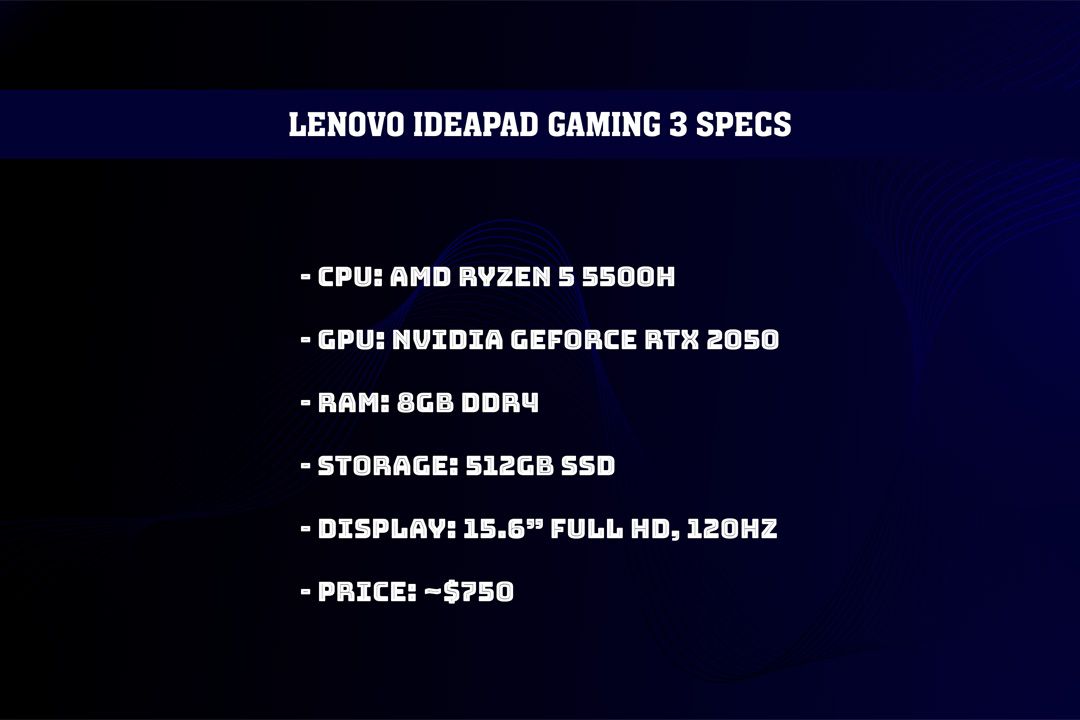 Lenovo IdeaPad Gaming 3 Specs