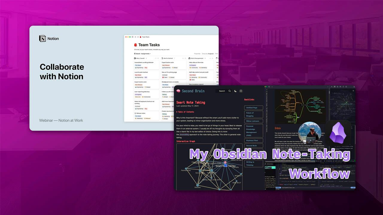 Notion’s real-time team collaboration vs Obsidian’s solo-first note-taking environment.