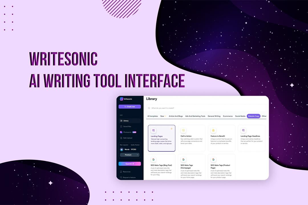 Writesonic AI Writing Tool Interface